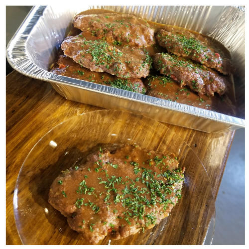 Salibury & Mashed Potatoes