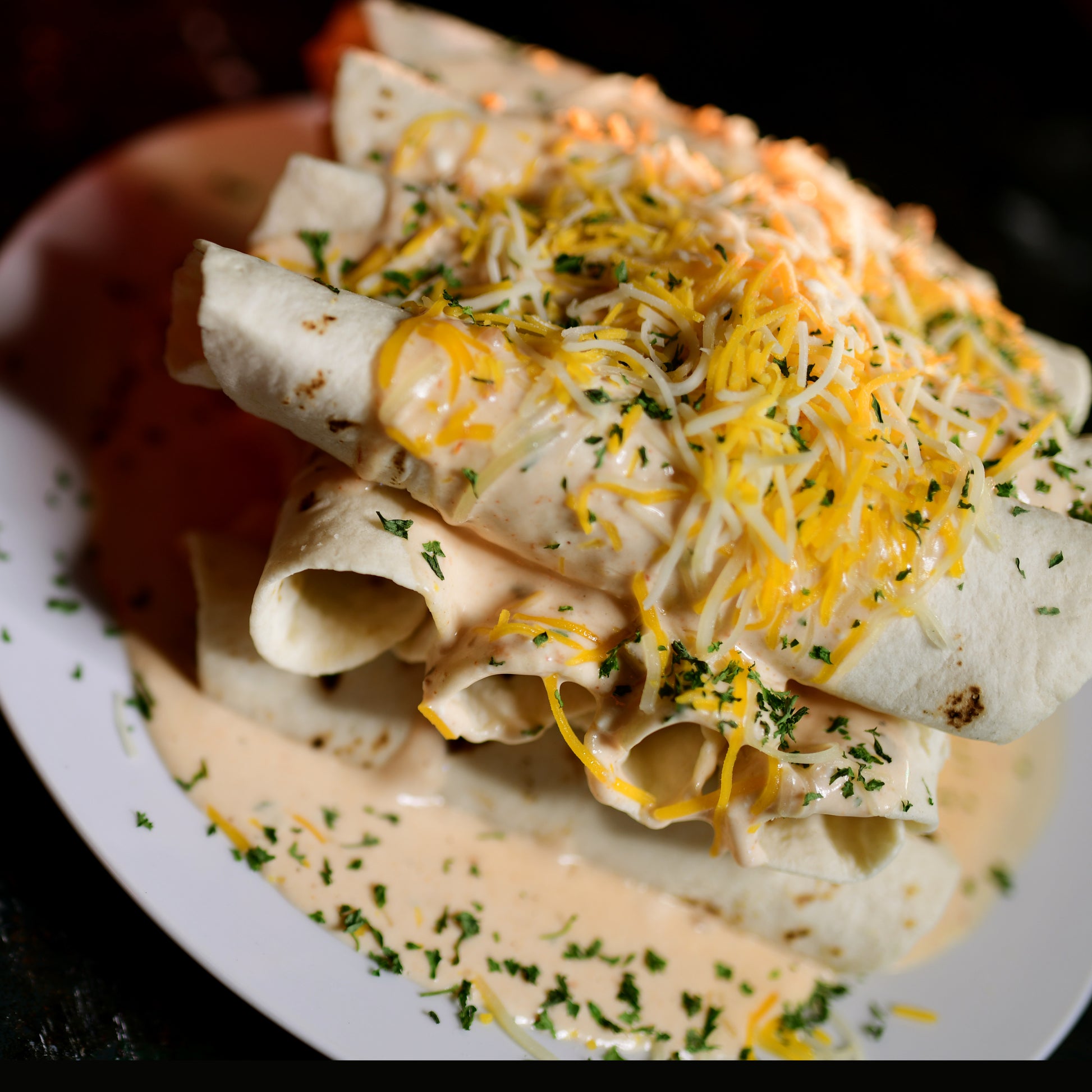 Sour Cream Chicken Enchiladas